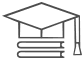 アイコン：卒業（帽子と本）